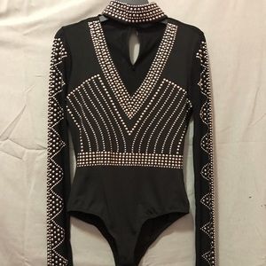 Black and Gold Bodysuit